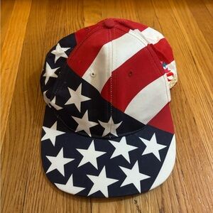 Vintage 90s 1996 Atlanta Olympics USA Flag Spell Out Snapback Hat Stars Stripes